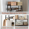 Heavy Duty Wood Clothes Rail Hanging Garment Stand Open Home Coat Shelf 10 Hooks