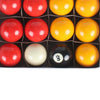 2" red and yellow pool balls set - quality competition / match balls for pool uk