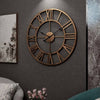 Large Skeleton Metal Roman Wall Clock Big Numerals Giant Open Round Face 40cm UK