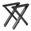 2PCS/Set Black Industrial Metal X Shape Table Legs Desk Bench X Cross Frame Legs