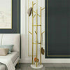 Tall Coat Rack Hat Clothes Stand Hanger Garment Hook Tree Metal Organizer Gold