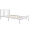 White Single Bed 3ft Solid Wooden Bed Frame Adult, Children Bed 90 x 190 cm