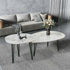 2 Nest Coffee Table Marble Accent Cocktail Side Desk Living Room Balcony Office