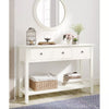 White Console Table 3 Drawer w/Shelf Hallway Hall Table Dressing Table Furniture