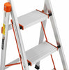 Folding 4 Step Ladder Safety with Non Slip Mat Tread Stepladder Heavy Duty Home