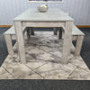 Grey Dining Table And 4 Chairs Dining Room Wood kitchen table and Leather chairs