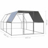 Outdoor Chicken Cage 3x6x2 m Galvanised Steel Q8E1