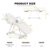 ONPNO Salon Beauty Bed and Hydraulic Stool, Adjustable 3-Section Massage Table
