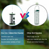 3-in-1 Metal Bird Feeder Outdoor Hanging Wild Feeding Station Detachable Tubes