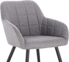 Kitchen Dining Chair with Arms and Backrest for Bedroom Living Room, Linen