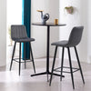 2x Dining Room Kitchen Bar Chairs High Stools Velvet Grey Blue Breakfast 67cm