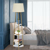 Tripod Floor Lamp & Middle Marble Texture Shelf Gold Frame Energy Saving Bedside