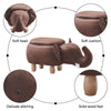 Upholstered Animal Shaped Ottoman Ride-on Footrest Stool Rest Seat TOY Kids New