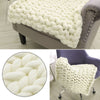 Large Soft Chunky Knit IvoryWhite Thick Blanket Handwoven Throw Sofa Bed Blanket