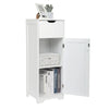 Mondeer Bathroom Floor Cabinet Storage Unit w/ 1 Drawer 1 Door 2 Shelves White