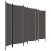 3/4/5/6-Panel Room Divider Folding Partition Privacy Screen Separator 4 Colors