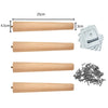 4x Wood Legs Pine Beech Ash Tapered Table Chest Chair Stool Sofa Legs