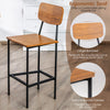 5PCS Industrial Dining Table Set Kitchen Bar Counter Height Table and 4 Stools