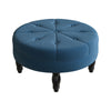 Chesterfield Button Large Plush Velvet Round Pouffe Footstool Coffee Table Seat