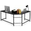 L-Shaped Corner Computer Desk Large PC Laptop Table Workstation with CPU Stand