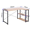 PC Computer Desk L-Form Writing Study Table Office Home Workstation MDF Metal