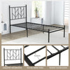 3FT Single Bed Frame with Headboard Metal Platform Bed w/30 cm Under Bed Storage