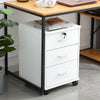 Office Filing Cabinet Mobile Under Desk File Storage Cupboard w/ Drawers Wheels