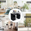 Computer Desk Home Office Workstation with 2 Drawers & Storage Compartments
