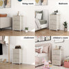 Fabric Cabinets Storage Unit Chest of 3/4/5 Drawer Bedside Table Organiser Beige