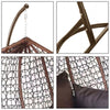 Hanging Egg Chair With Stand Cushion Indoor Outdoor Rattan Garden Swing Chairs