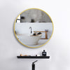 Round Wall Mirror for Bathroom Bedroom with Black/Gold Frame Wall Mounted