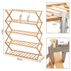 Folded Bamboo Shoe Rack Cabinet Storage Organizer Wooden Shelf Stand Shelves