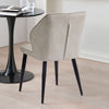 2/4/6pcs Dining Chairs Set Faux Leather Seat Back Metal Legs Kitchen Chair