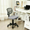 Armless Mesh Office Chair Mid-Back Adjustable Desk Swivel Chair Padded Seat New
