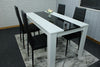 Dining Table Set and 6 4 black white Leather chairs kitchen table set of 4 or 6