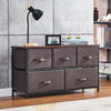 Chest of Drawers Fabric Storage Wardrobe Cabinet with 5 Drawers for Bedroom BN
