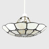 Retro Stained Glass Ceiling Light Shade Tiffany Style Easy Fit Pendant Lampshade