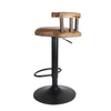 2 PU Breakfast Bar Stools Leather Seat Pub Style Vintage Wood Swivel Adjustable