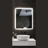 500x700mm LED Illuminated Cloakroom Mirrors Anti-fog Simple Single Touch Wall