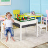 5 in 1 Kids Table and Chair Set Children Building Block Activity Table W/Storage