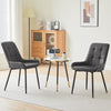 Set of 2 Dining Chairs Faux Leather/Velvet Upholstered Metal Legs Kitchen Chair