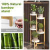 3/4/5 Tier Tall Bamboo Plant Stand Raised Flower Pot Herbs Shelf Hallway Terrace