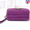 Women lady 3 Zipper Canvas Handbag Card Holder Phone Bag Coin Purse Wallet