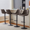 2 Faux Leather Bar Stools Breakfast Stools Gas Lift Swivel CLIPOP New Brown Grey