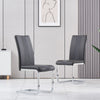 Grey Dining Table And 4 Chairs Dining Room Wood kitchen table and Leather chairs