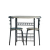 3 Pieces Bar Table Dining Kitchen Table Chair Dining Room Sets w/ Storage Shelf