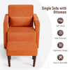 Modern Accent Sofa Chair with Ottoman Upholstered leisure Armchair Living Room