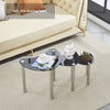 Nest of 3 Tempered Glass Nested Tables Side End Lamp Sofa Tables Living Room