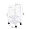 3-6 Tier Kitchen Rotating Storage Trolley Shelf Organiser Vegetable Fruits Rack