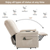 Riser & Recliner Chair Electric Heated Massage Fabric Sofa Arm Chair Beige NS